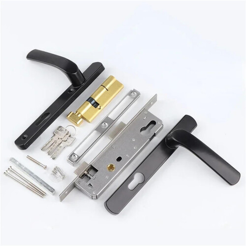 White Aluminum Alloy Mailbox Lock Handle 85+30 Single Point Door Handle for Secure Access 2