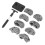 Car Window Cleaner Brush,Windshield Glass Cleaning Tool Extendable Aluminum Handle with 8Pcs Microfiber Covers 1