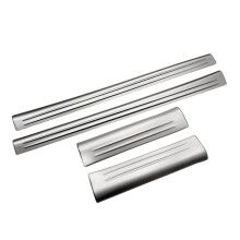 4Pcs Front Rear Inner Door Sill Pedal Trim Cover for Vezel HR-V HRV 2021-2023 Scuff Plate Silver