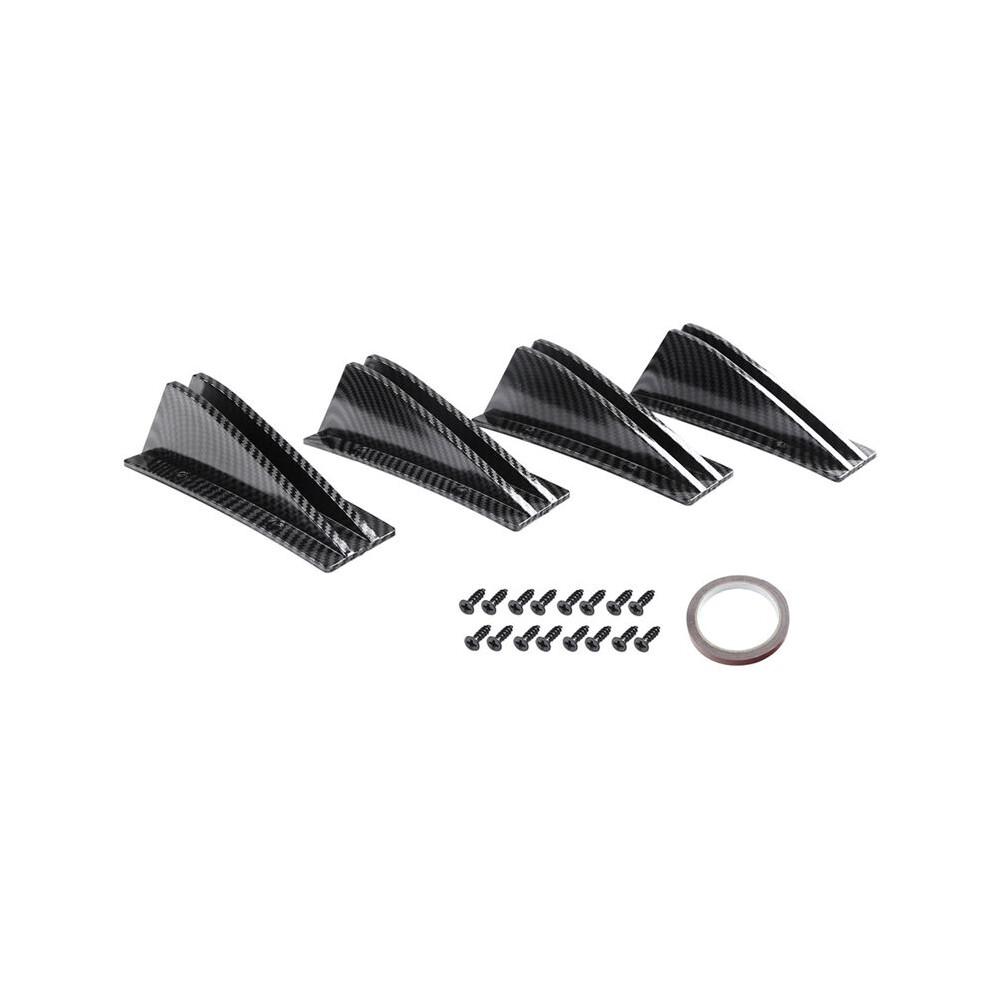 Universal 4Pcs/Set Car Rear Bumper Diffuser Spoiler Abs Anti-Collision Rear Bumper Lip Diffuser A Light 4711095330779