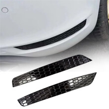 1Pair Rear Bumper Honeycomb Reflector Cover Trim Styling for   6  Rear Bar Tail Fog Light Strips Sticker Glossy
