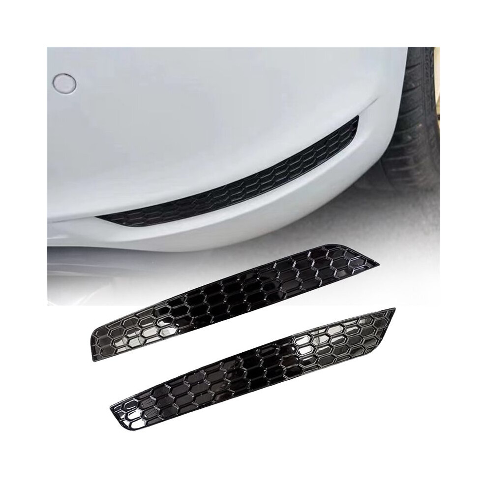 1Pair Rear Bumper Honeycomb Reflector Cover Trim Styling For 6 Rear Bar Tail Fog Strips Sticker Glossy Light 6032687770147