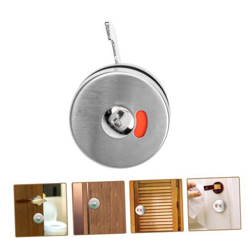 Bathroom Privacy Door Lock with Indicator, Chrome Lever, Durable Stainless, Easy Install, 2 Sets 2
