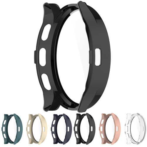 Case for Garmin Venu 3 with Tempered Glass Screen Protector, Full Coverage Hard PC Protective Cover Black