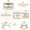 Nest of 2 Tables,Square Coffee Table Set 16