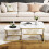 Nest of 2 Tables,Square Coffee Table Set 20