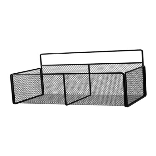 Rustproof Bathroom Wall Shelf Organizer with Hooks for Kitchen or Bathroom Storage Rack Black