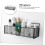 Rustproof Bathroom Wall Shelf Organizer with Hooks for Kitchen or Bathroom Storage Rack Black 4