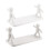 2pcs Wall Mounted Storage Shelf Bathroom Organizer Rack with Hooks, SpaceSaving Modern Design, White and Gray 1