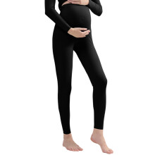 Elastic Maternity Leggings Feature Thermal Technology-Black L