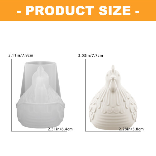 2Pcs Chick Figure Silicone Mold Easter Candle Silicone Mold For 2