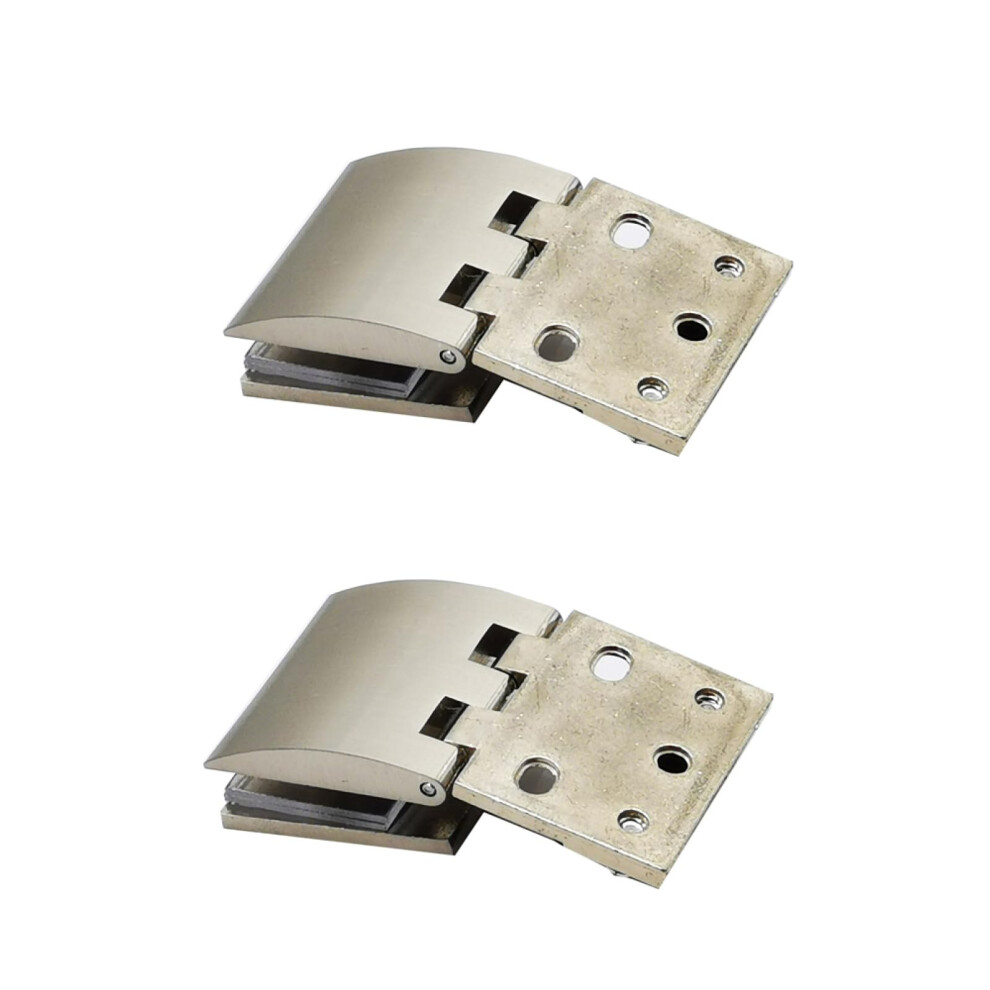 NoâDrill Glass Door Hinges 90 Zinc Alloy Pivot Hinge L Brushed For 10Â12Mm Display Cabinet Doors 9771547719687