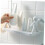 2pcs Wall Mounted Storage Shelf Bathroom Organizer Rack with Hooks, SpaceSaving Modern Design, White and Gray 2