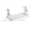 2pcs Wall Mounted Storage Shelf Bathroom Organizer Rack with Hooks, SpaceSaving Modern Design, White and Gray 3