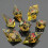 7Pcs Various Shape Dices Different Number of-copper foil blue 6