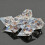 7Pcs Various Shape Dices Different Number of-copper foil blue 7