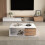 Coffee table with 360°Rotating drawer 17