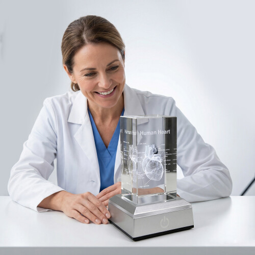 Crystal Anatomical Heart/Teeth Model Education Keepsakes-heart 2
