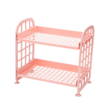 Bathroom Storage Rack 2 Tier Detachable Corner Shelf SpaceSaving Plastic Organizer for Kitchen and Toilet