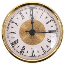 Vintage Quartz Clock Insert with Roman Numerals Round Replacement Movement for DIY Crafts Silent