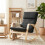 Homcom HOMCOM Comfortable Relax Rocking Chair with High Back, Black 1