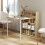 Homcom HOMCOM Folding Dining Table, Kitchen Table with Shelves Oak Wood Effect 1