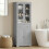 Homcom HOMCOM Kitchen Cupboard Storage Cabinet Adjustable Shelves, Glass Door, Grey 8