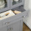 Homcom HOMCOM Kitchen Cupboard Storage Cabinet Adjustable Shelves, Glass Door, Grey 9
