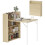 Homcom HOMCOM Folding Dining Table, Kitchen Table with Shelves Oak Wood Effect 2