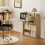 Homcom HOMCOM Folding Dining Table, Kitchen Table with Shelves Oak Wood Effect 8
