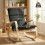 Homcom HOMCOM Comfortable Relax Rocking Chair with High Back, Black 3