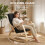 Homcom HOMCOM Comfortable Relax Rocking Chair with High Back, Black 4