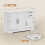 Homcom HOMCOM Sideboard with Soft-Close Doors, Modern Storage Cabinet White 2