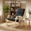 Homcom HOMCOM Comfortable Relax Rocking Chair with High Back, Black 6