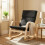 Homcom HOMCOM Comfortable Relax Rocking Chair with High Back, Black 9