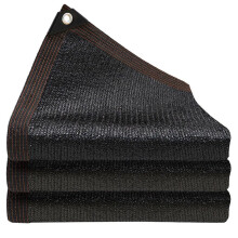 UV Resistant Black Shade Cloth Sun Shade Net 70‑90% Sunblock with Grommets for Pool Patio Garden 3.3x19.7ft