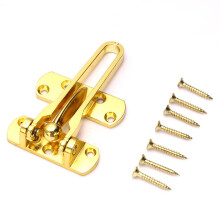 Black Zinc Alloy Door Security Chain Guard Latch with Durable Steel Chain for Home and Hotel Use