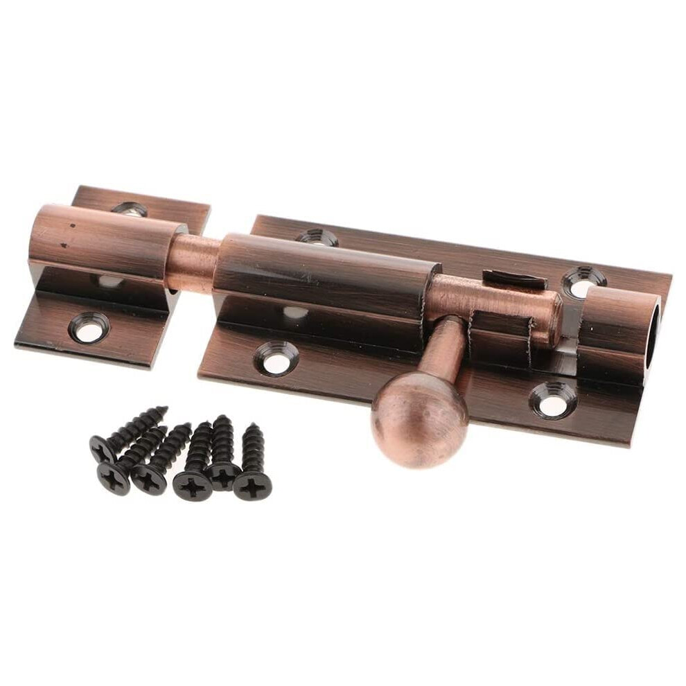 Heavy Duty Door Latch 5Inch Copper Finish Slide Bolt Lock For Gate And Door Secure Reinforcement 9092120345926