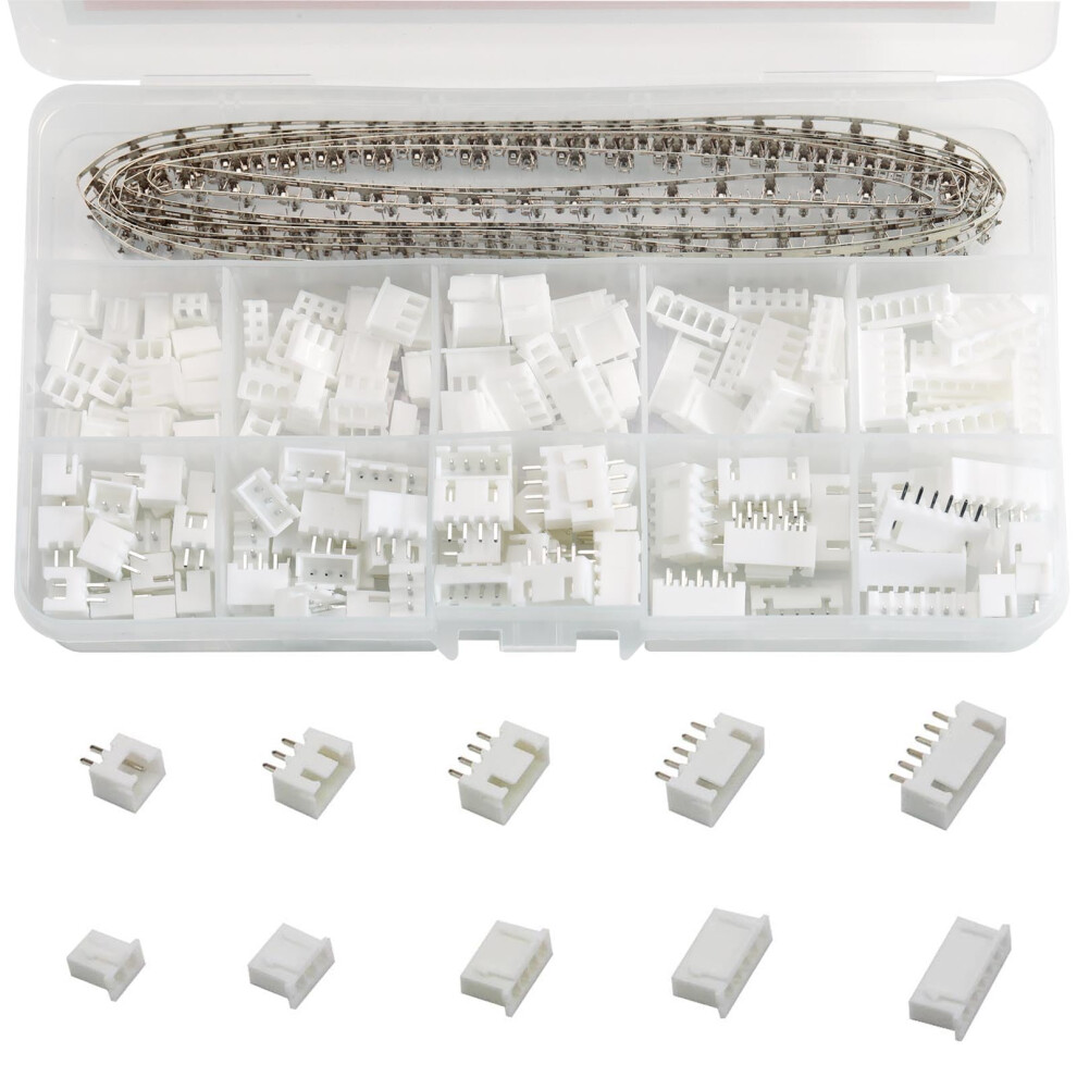 460Pcs Connector Kit For Jst Xh 2.54Mm With Crimp Terminals, Nosolder, Male And Female Housing For Electronics Projects 9330225187257