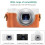 (Brown) Sony ZV-1F Vlog Camera Full Leather Case with Strap 3