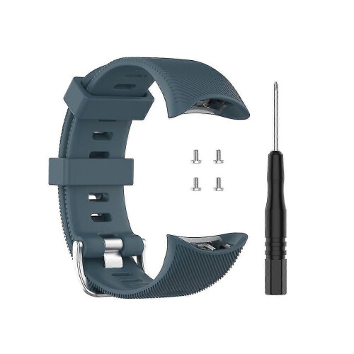 (Blue Grey strap) Garmin Forerunner 45/45s Silicone Replacement Watch Band Strap