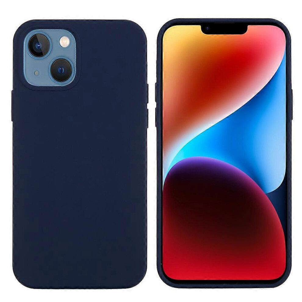 (Midnight For Iphone 15 Plus) Solid Color Silicone Iphone 15 Case Blue 5996097133262