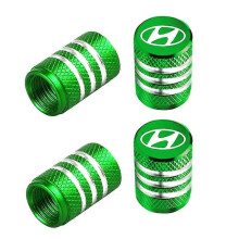 (green) Hyundai Car Tire Valve Caps Waterproof Dustproof