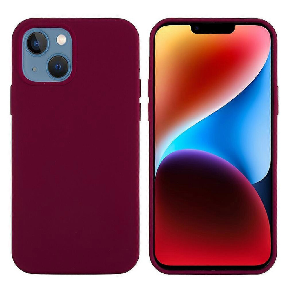 (Violet, For Iphone 15 Plus) Solid Color Silicone Iphone 15 Case 5996097133545