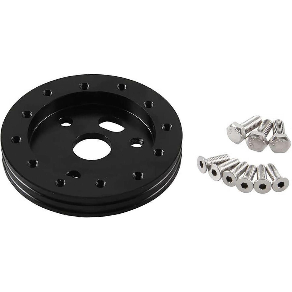 (, 0.5Inch) 0.5"/1" 6 To 3 Hole Steering Wheel Hub Adapter Spacer Boss Kit Black 5996097133552