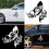 (Black) Reflective Butterfly Flower Car Decal Stickers 3