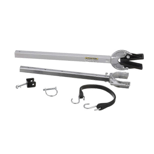 (Silver) Adjustable Boat Transom Saver with Composite Head, Roller & Trailer Mounts 1