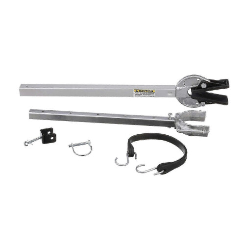 (Silver) Adjustable Boat Transom Saver with Composite Head, Roller & Trailer Mounts 2