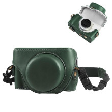 (Green) Sony ZV-1F Vlog Camera Full Leather Case with Strap