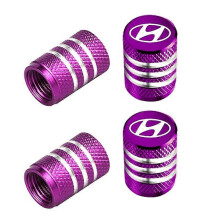 (Purple) Hyundai Car Tire Valve Caps Waterproof Dustproof